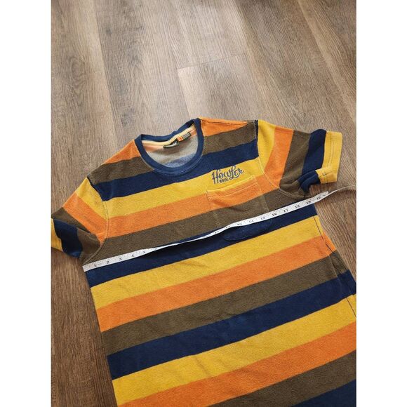 HOWLER BROTHERS Shirt Mens Small multi Striped Terry Cloth Pocket Short Sleeve - Picture 6 of 7